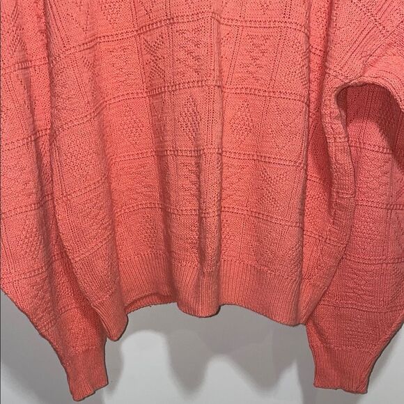 Vintage Pink Chunky Knit Crew Neck Sweater - Picture 3 of 7